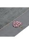 Leila bamboo bouquet flower embroidered hand towel, anthracite, 50x90, anthracite. - 3