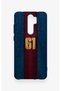 Redmi Note 8 Pro Compatible Burgundy and Blue Patterned Silicone Case. - 2