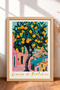Lemon of Portofino Fruit Tree Framed Painting Italy Poster Living Room Kitchen Wall Decor Itp103