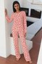 Women's Stylish and Flexible Red Pajama Set. - 4