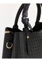 Lcw Accessories Black Scarf-Detailed Women’S Shoulder Bag with a Leather-Look Finish. - 3
