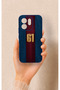 Vivo V70 5g Compatible Burgundy Blue Patterned Silicone Case.
