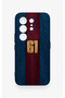 Tecno Camon 50 Pro 4g Compatible Burgundy Blue Patterned Silicone Case. - 2