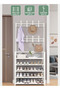 5-Tier Shoe Rack, Metal Coat and Shoe Racks,Shoe Storage Organizer,Metal Freestanding Shoe Rack Shoe Shelf for Living Room,Bedroom,Hallway(White) - 2