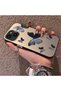 Black and Gray Butterfly-Printed Protective Case Compatible with iPhone 13/14, Offering Impact Protection. - 2
