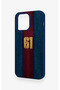 iPhone 15 Pro Max Compatible Burgundy Blue Patterned Silicone Case. - 4