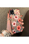 Realme C21 Compatible Pink Large Flower Print Protective Case, Impact Protection