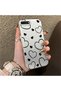 Black Striped Silicone Case Compatible with iPhone 7 Plus/8 Plus, Featuring a Simple and Stylish Design.