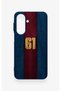 Samsung A27 Compatible Burgundy and Blue Patterned Silicone Case. - 2