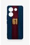Tecno Camon 20 Pro Compatible Burgundy Blue Patterned Silicone Case. - 2