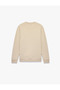 Long Sleeve Three Thread Ribbed Crew Neck Printed Sweatshirt - 6