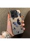 Redmi Note 14 4g Compatible Black and Gray Butterfly-Printed Protective Case, Offering Impact Protection.