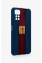 Redmi Note 11S Compatible Burgundy and Blue Patterned Silicone Case. - 3