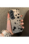 Tecno Camon 40 Compatible Case with a Dot and Butterfly Pattern, Suitable for Everyday Use.