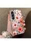 Pink Protective Case with a Large Floral Print, Compatible with Tecno Camon 40, Provides Impact Protection.