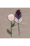 Mery bamboo hand towel with floral embroidery, dark beige, 50x90, dark beige. - 4