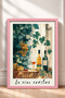 In Vino Veritas Yellow Grape Vine Framed Painting, Italy Poster, Living Room, Kitchen, Wall Decor, Itp100. - 3