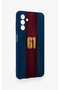 Samsung A04S Compatible Burgundy and Blue Patterned Silicone Case. - 3