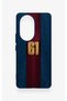 Honor 200 Pro 5g Compatible Burgundy Blue Patterned Silicone Case - 2