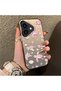 Pink Turtle and Seashell Patterned Silicone Case Compatible with iPhone 17, Featuring a Cute Design.