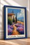 Tuscany Lavender Fields and Service Trees Framed Painting, Italy Poster, Wall Decor, Itp107. - 2