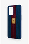 Oppo-A74 Compatible Burgundy Blue Patterned Silicone Case - 4