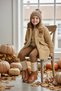 Girls' Plush Teddy Coat, Embroidered with Bear Design, Buttoned, with Pockets, Long Sleeves, Winter Coat - Copy - 2