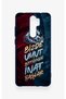 Wavy Burgundy and Blue Patterned Silicone Case Compatible with Redmi Note 8 Pro. - 2