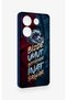 Tecno Caman 20 Pro 5g Compatible Wavy Burgundy and Blue Patterned Silicone Case. - 3
