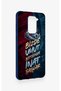 Wavy Burgundy and Blue Patterned Silicone Case Compatible with Redmi Note 9. - 3