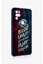 Omix X300 Compatible Wavy Burgundy and Blue Patterned Silicone Case. - 3