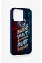 Wavy Burgundy and Blue Patterned Silicone Case Compatible with iPhone 13 Pro. - 3
