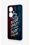 Oppo Reno 11F Compatible Wavy Burgundy and Blue Patterned Silicone Case. - 4