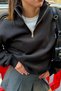 Fw Cool Puff Relaxed Fit Black Half Zip Sweatshirt - 5