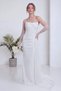 Women's Long Evening Dress with Lace Details and Sleeves, Available in Brown, White, Ecru, Navy Blue, and Mint Green. - 3