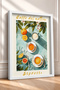 Caffè Del Mattino Turquoise Coffee Table Framed Painting Italy Poster Wall Decor Itp124 - 2