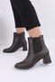 Women's Chelsea Boots, Chunky Heel, Zippered Ankle Boots. - 3