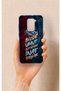 Wavy Burgundy and Blue Patterned Silicone Case Compatible with Redmi Note 9.