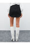 A Line Mini Tissued Skirt - 4