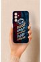 Samsung A54 Compatible Wavy Burgundy and Blue Patterned Silicone Case.