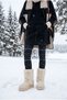 Kate Women's Boots, Outer Fur, Folded Design, Fur Lining, Genuine Leather Suede. - 3