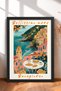 Bellissimo Mare Scenic Breakfast Framed Painting Italy Poster Living Room Kitchen Wall Decor Itp133