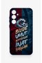 Samsung A35 Compatible Wavy Burgundy and Blue Patterned Silicone Case. - 2