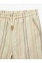 Boys Beige Striped Shorts - 5