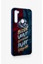 Redmi Note 8 Compatible Wavy Burgundy and Blue Patterned Silicone Case. - 3