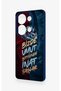 Redmi Note 13 Pro 4g Compatible Wavy Burgundy and Blue Patterned Silicone Case. - 4