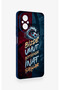 Wavy Burgundy and Blue Patterned Silicone Case Compatible with Realme 12 Lite. - 3