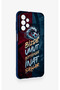 Samsung A23 Compatible Wavy Burgundy and Blue Patterned Silicone Case. - 3