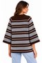 New Season Women's Crew Neck Striped Knit Sweater – Soft Texture, Comfortable Fit, 3/4 Sleeves, Stylish and Modern Design. - 3
