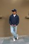 Fw Cool Puff Relaxed Fit Navy Blue Half Zip Sweatshirt - 4